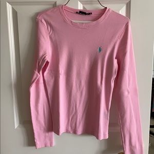 Ralph Lauren sport pink long sleeve shirt